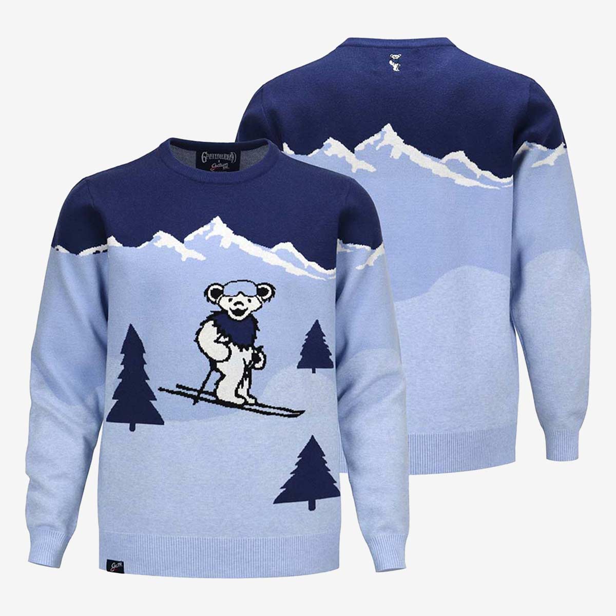 Grateful Dead Ski Bear Sweater in Blue image number 3