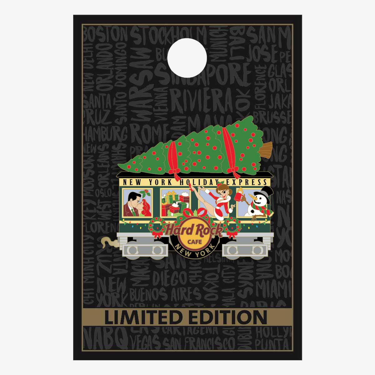 Limited Edition New York Holiday Train and Tree Pin image number 2