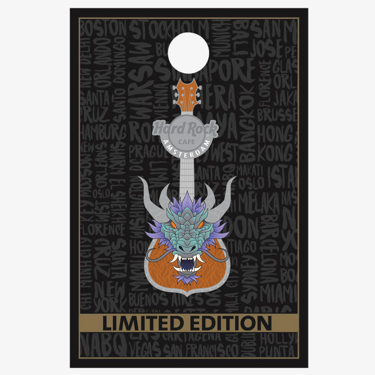 Limited Edition 3D Dragon Guitar Pin image number 2