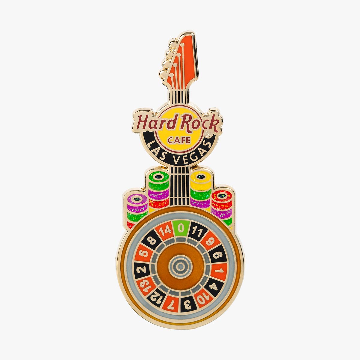 Las Vegas Roulette Guitar Pin image number 1