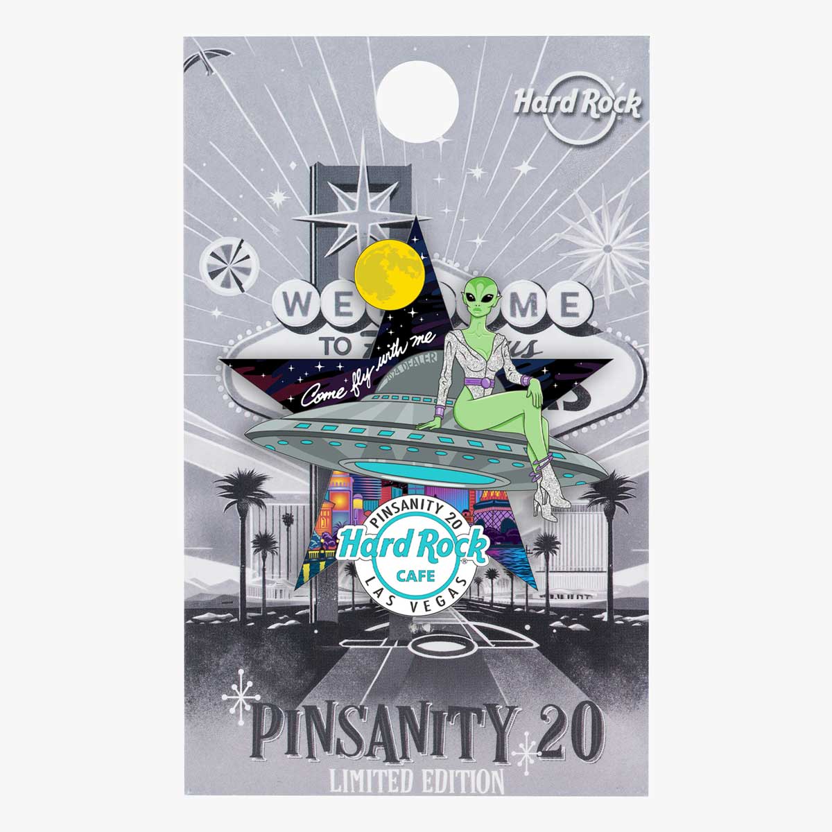 Pinsanity 20 Anniversary Pin Alien Dealer Las Vegas image number 2