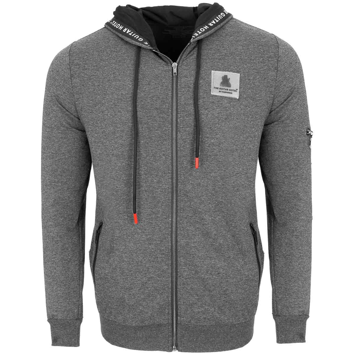 Men's Guitar Hotel Logo Trimmed Hoodie image number 2