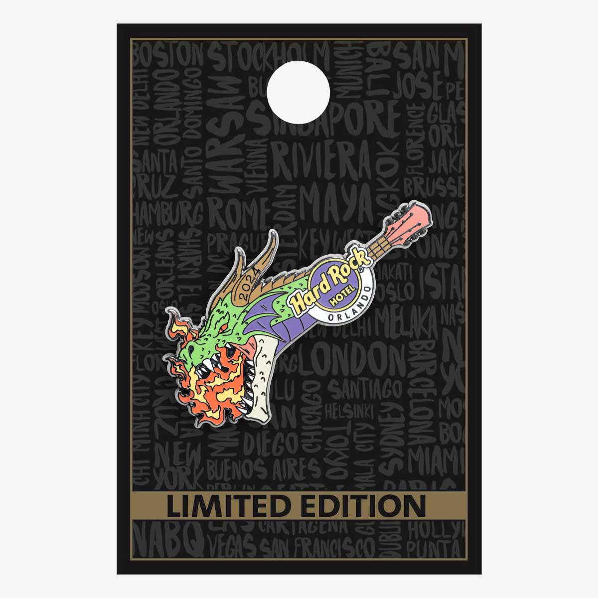 Limited Edition Dragon Guitar Pin Y24 image number 2
