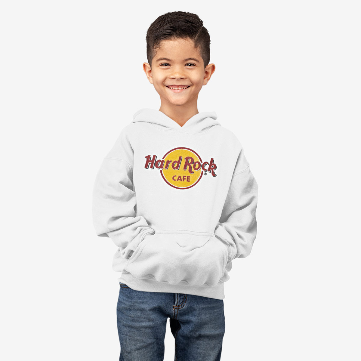 Youth Fit Varsity Retro Logo Hoodie in White image number 1