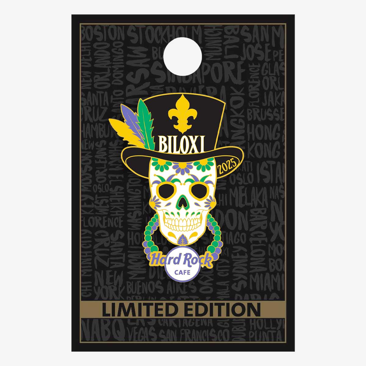 Limited Edition Biloxi Sugar Skull 2025 Pin image number 2