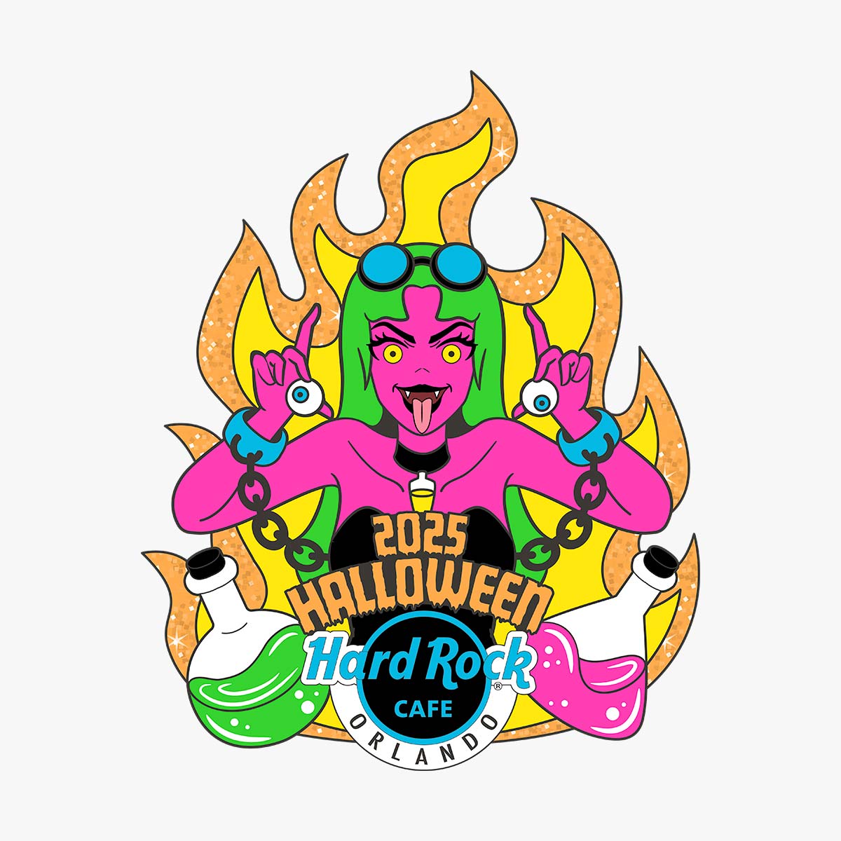 Limited Edition Orlando Flame Orange Anime Girl 2025 Pin image number 1