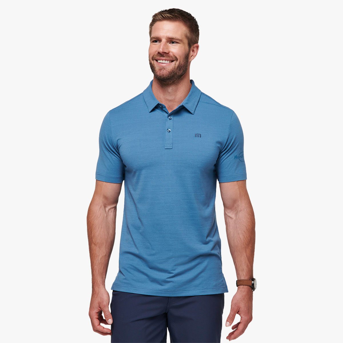 TravisMathew Core Performance Polo in Stellar Blue image number 2