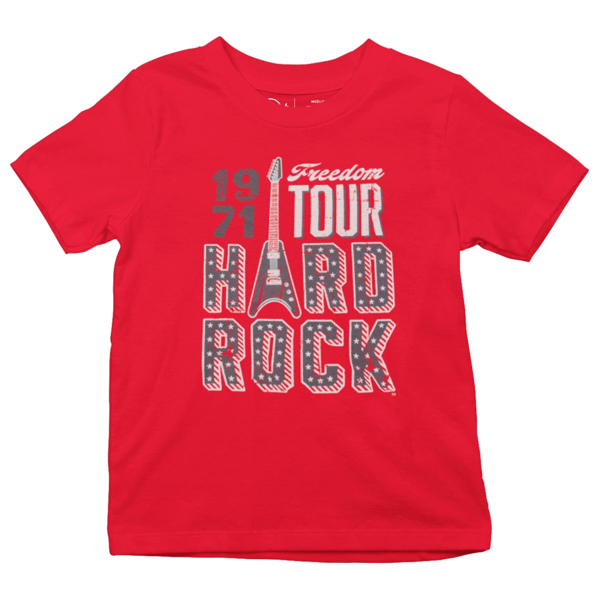 Americana Youth Fit Red Tee with Freedom Tour Motif image number 3