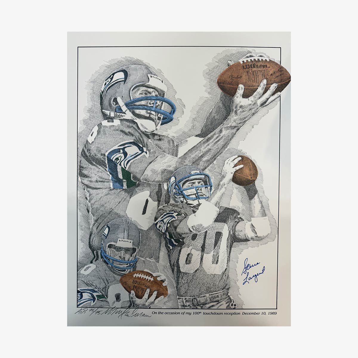 Steve Largent Signed Lithographs image number 1