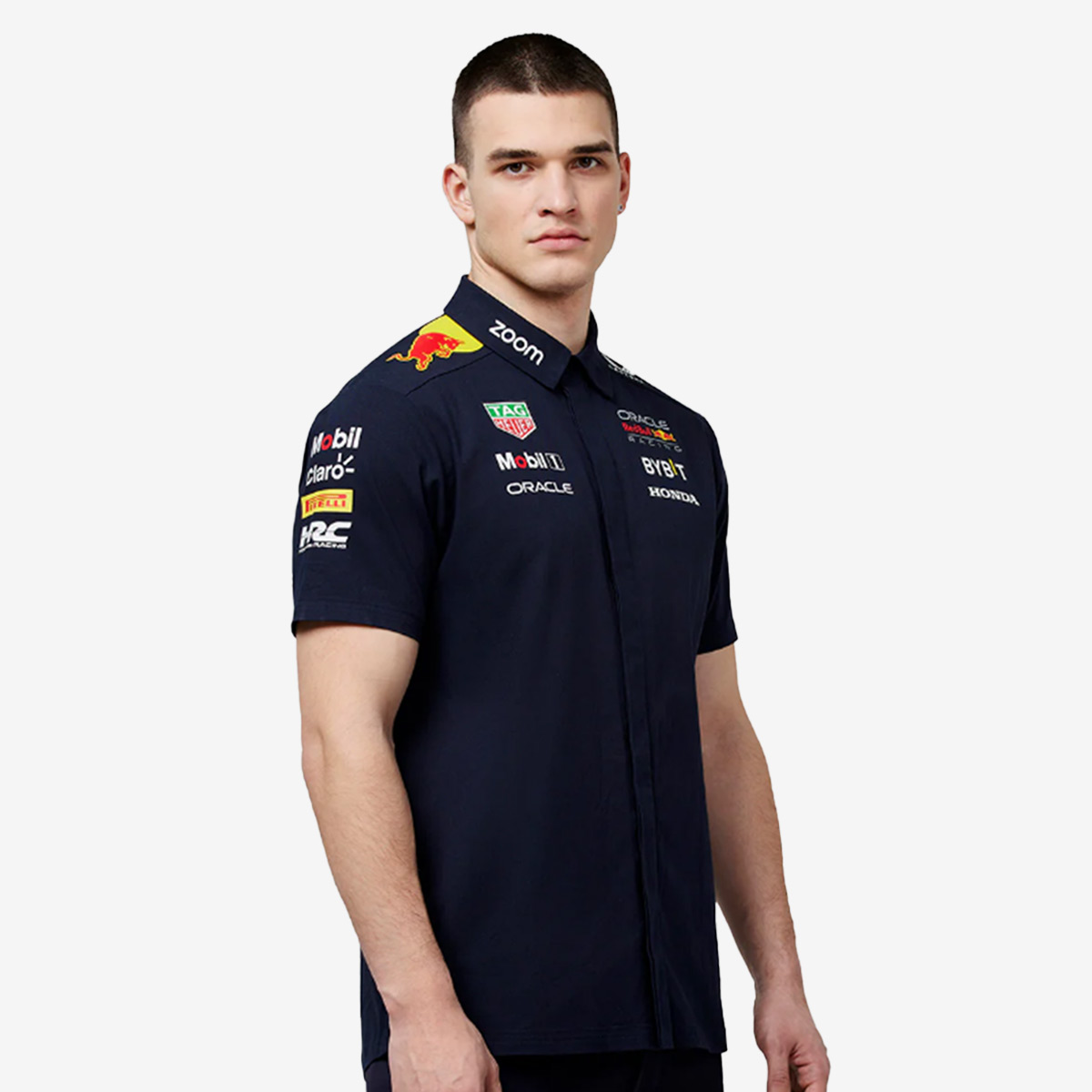 Castore Oracle Red Bull Racing Team Button Down in Navy Blue image number 1