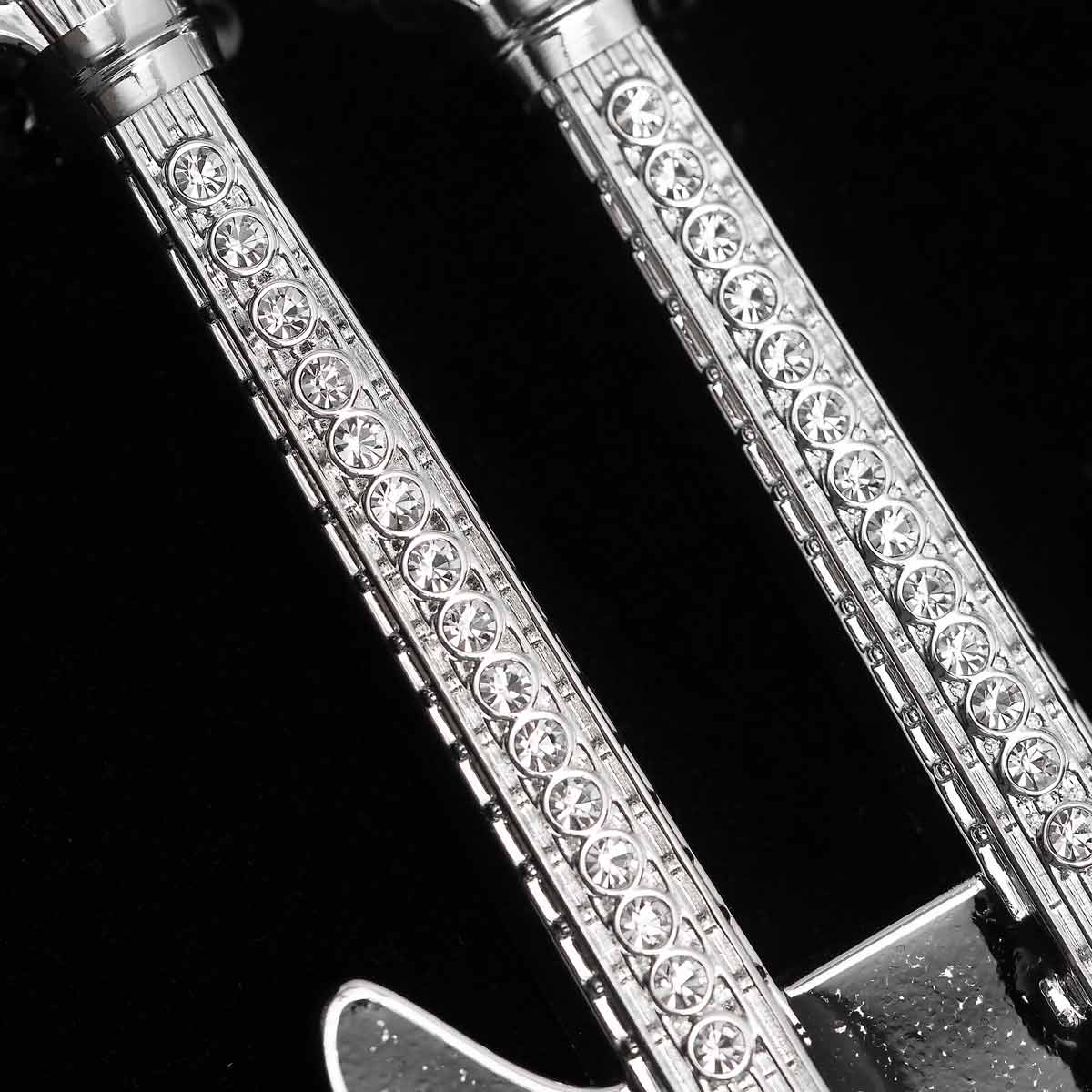 Silver Plated Guitar Ornament image number 6