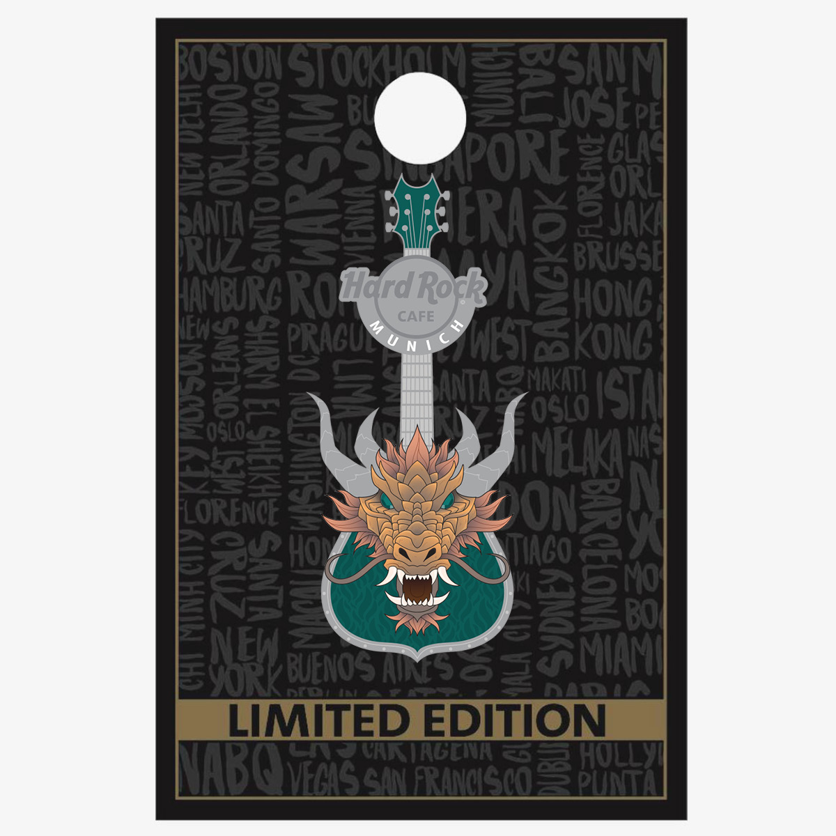 Limited Edition 3D Dragon Guitar Pin image number 2