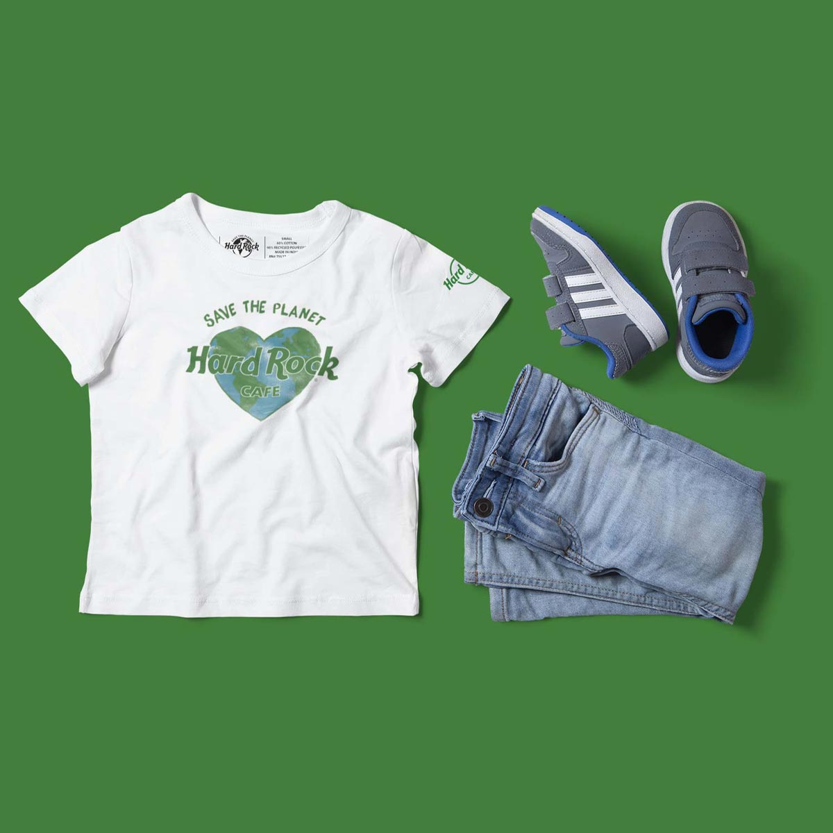 Hard Rock Youth Fit Save the Planet Heart Tee in White image number 2