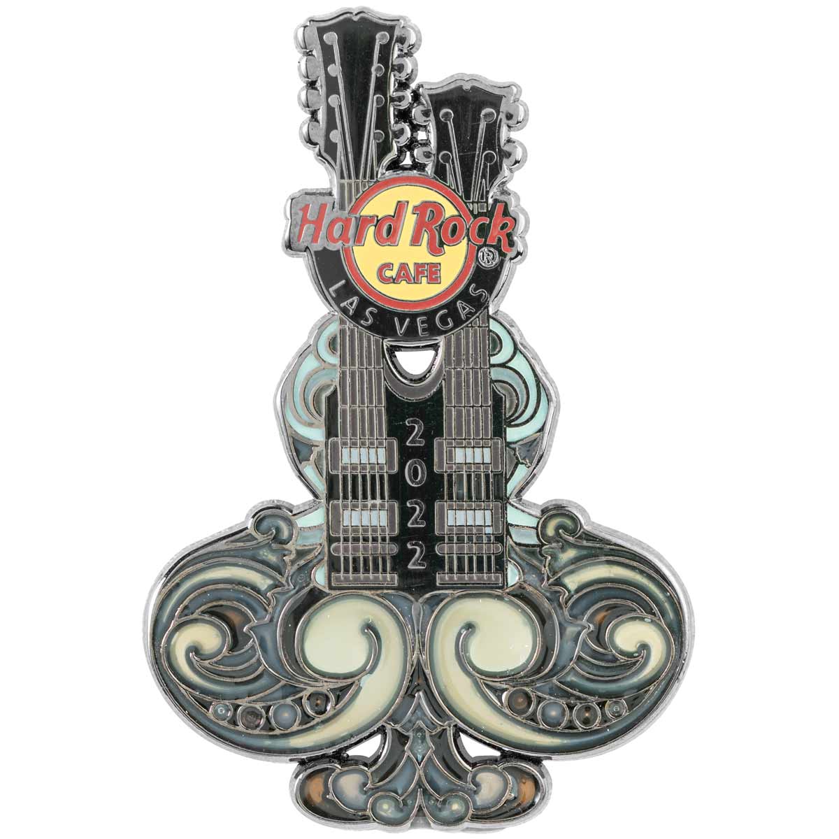 Las Vegas Stained Glass Club Guitar Pin image number 1