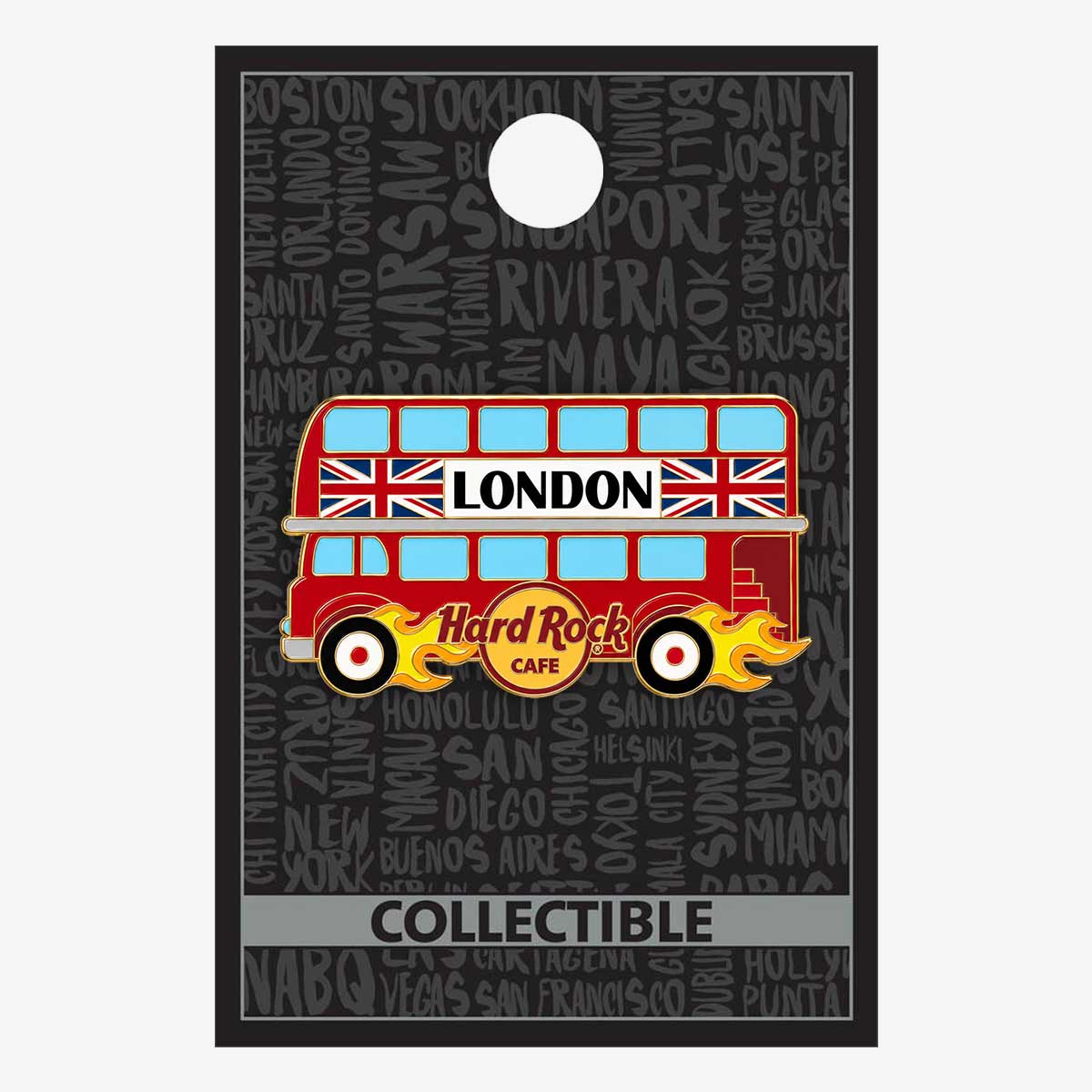 Collectible London Flaming Bus Pin image number 2