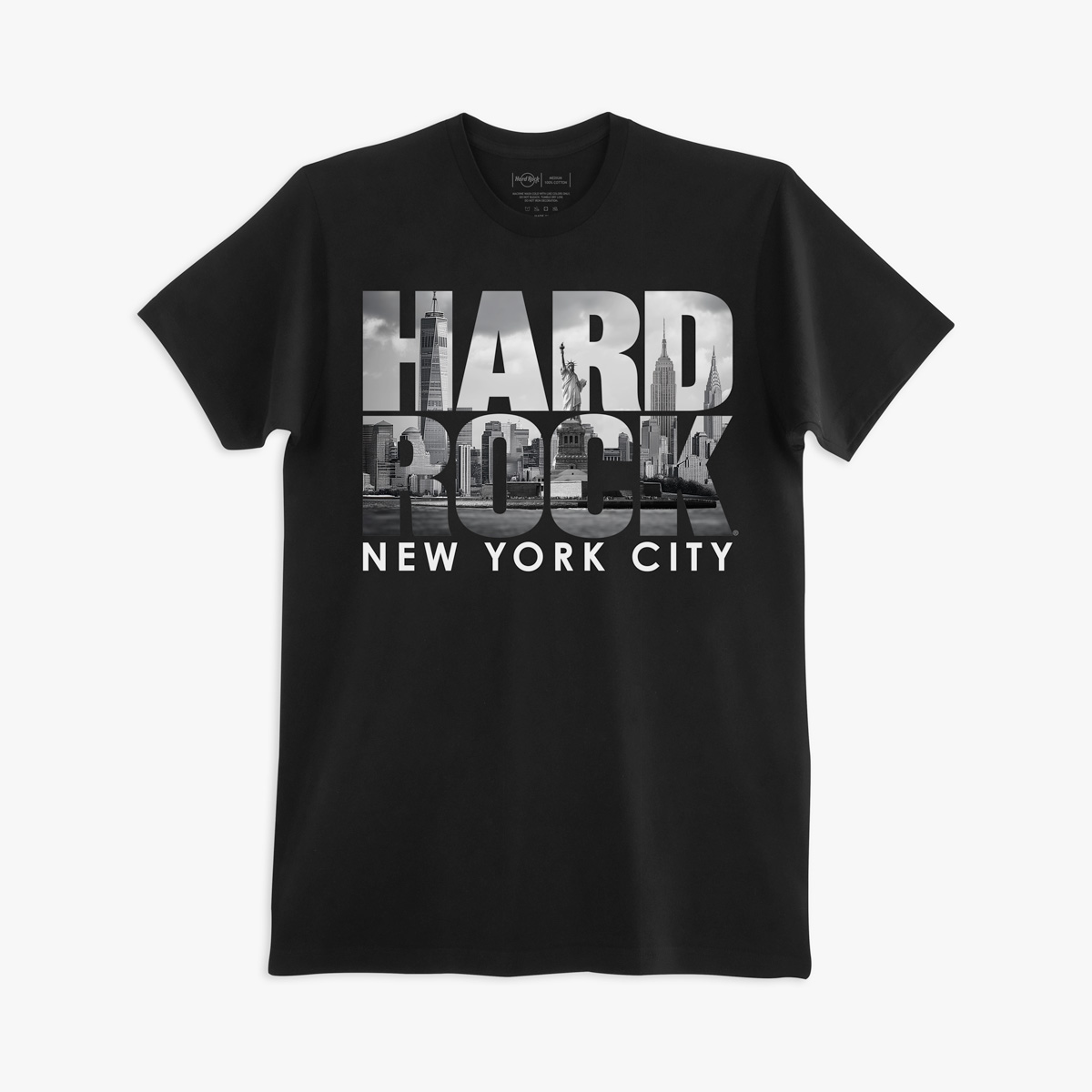 Adult Fit New York Skyline Tee in Black image number 1