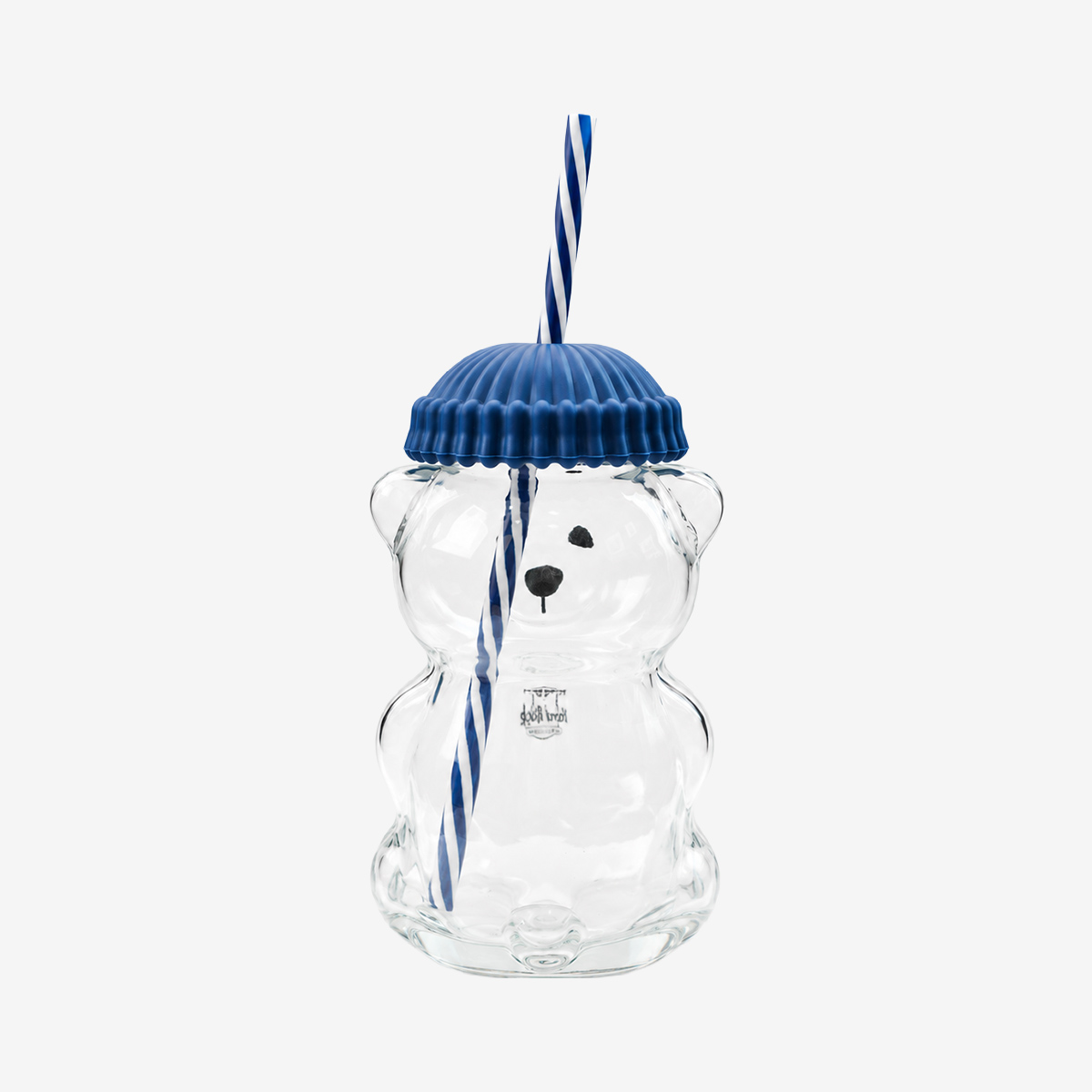 18oz Bear Glass with Navy Hat image number 2