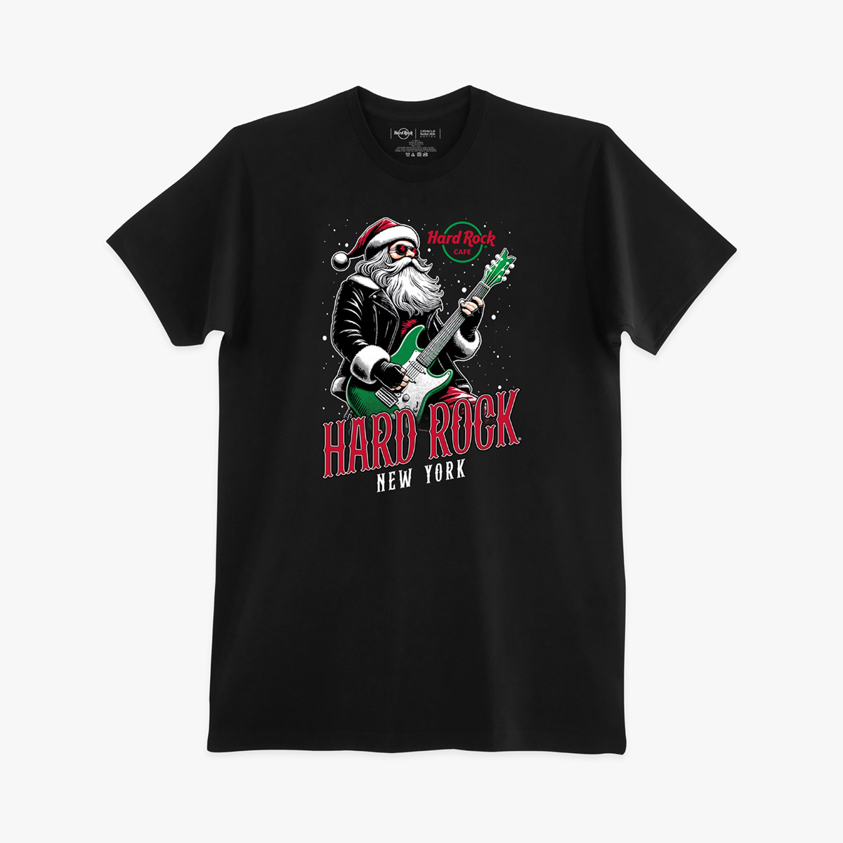 Hard Rock Santa Live Holiday Tee Black image number 1