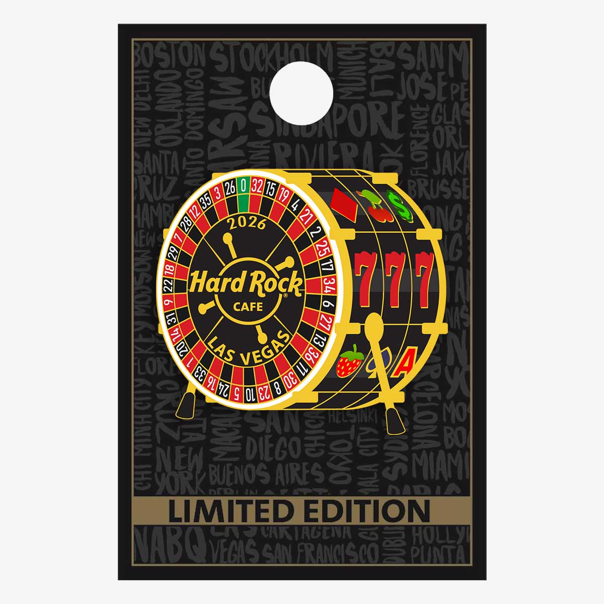 Limited Edition Las Vegas Roulette Bass 2026 Pin image number 2