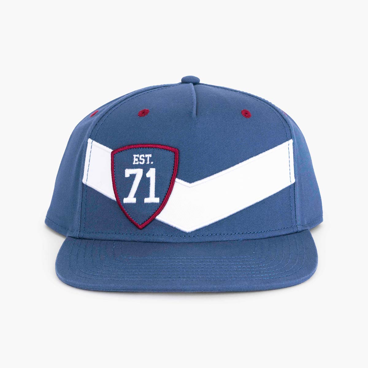 V Notch Flatbill Hat in Navy image number 1