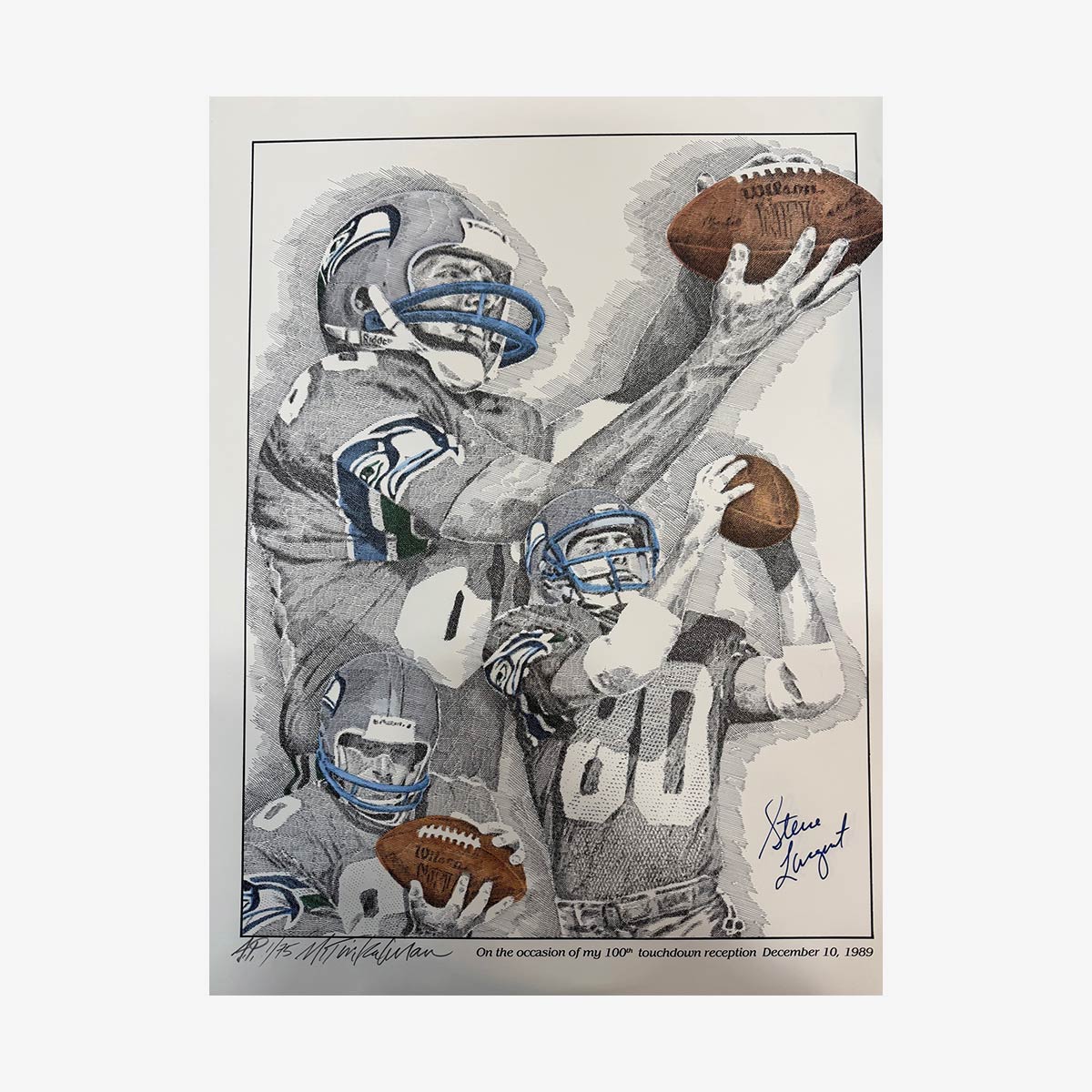Steve Largent Signed Lithographs image number 1