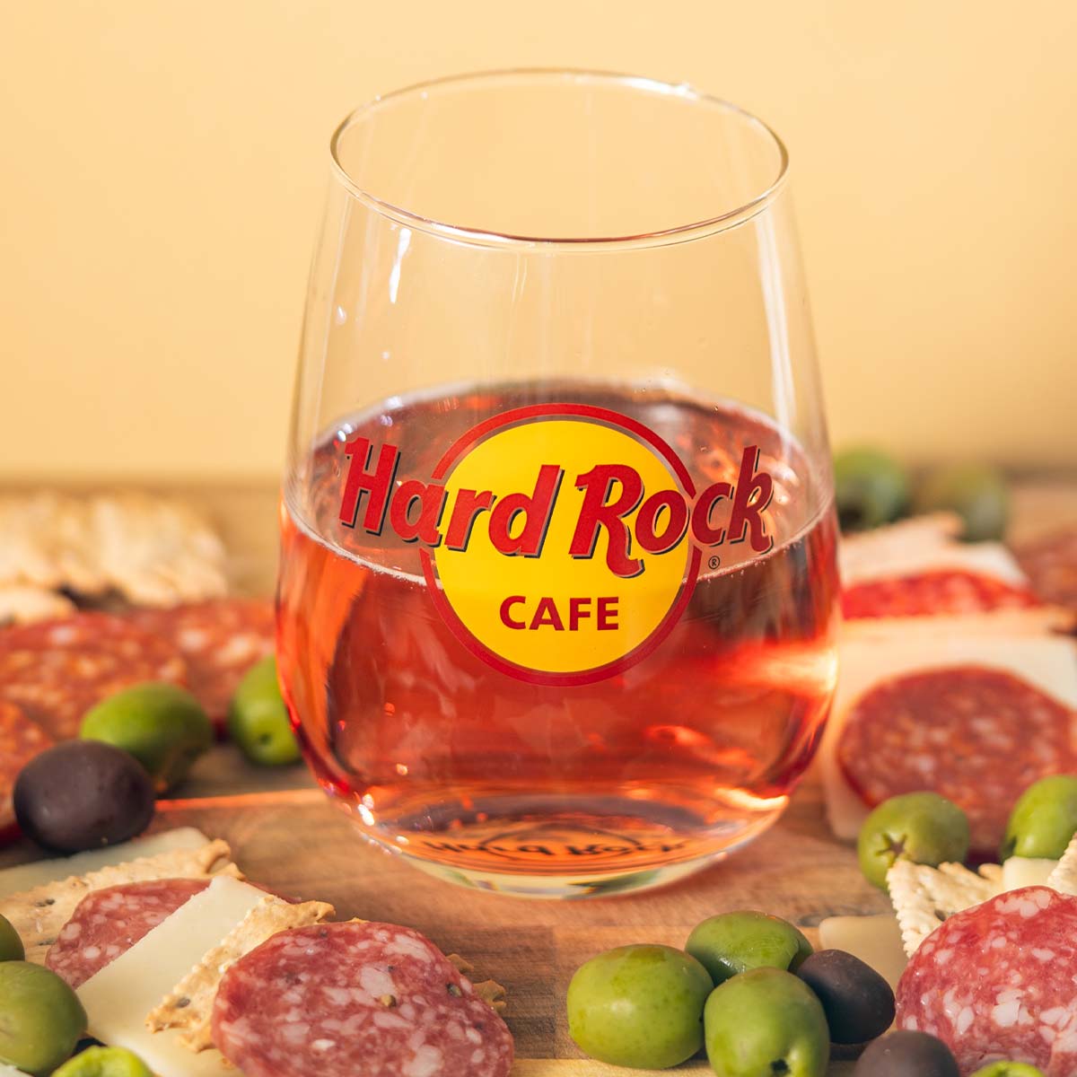 Hard Rock Cafe Logo Stemless Wine Glass image number 4