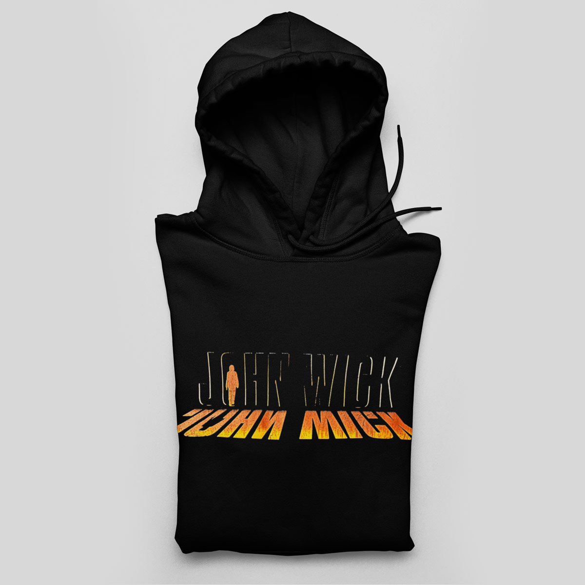 John Wick x Hard Rock Adult Fit Hoodie Orange Letters Design image number 3