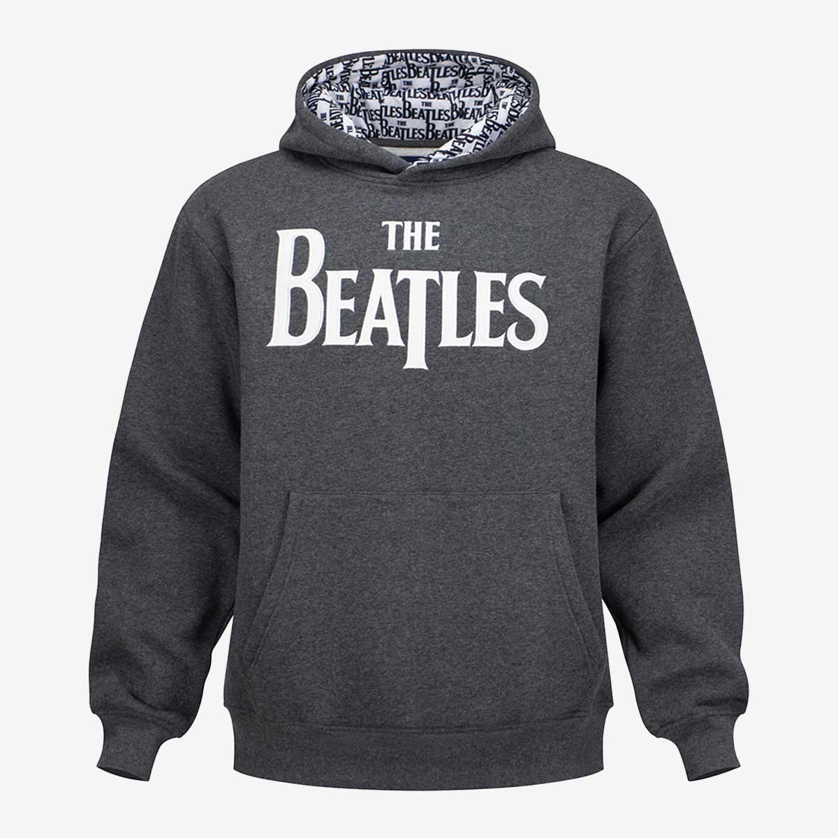 The Beatles Premium Tackle Twill Logo Hoodie in Dark Grey image number 1