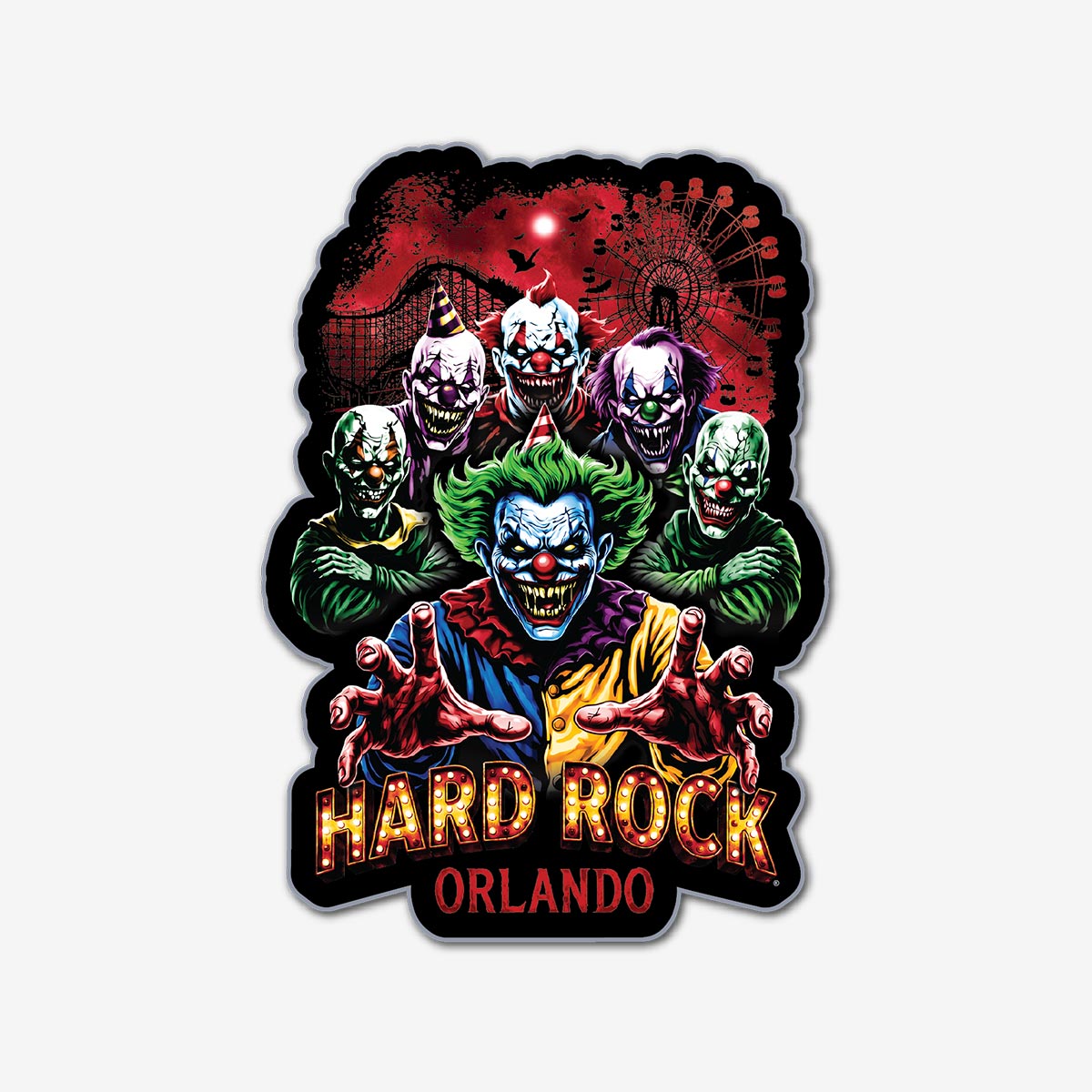 Limited Edition Orlando Halloween Funhouse Clowns Pin image number 1