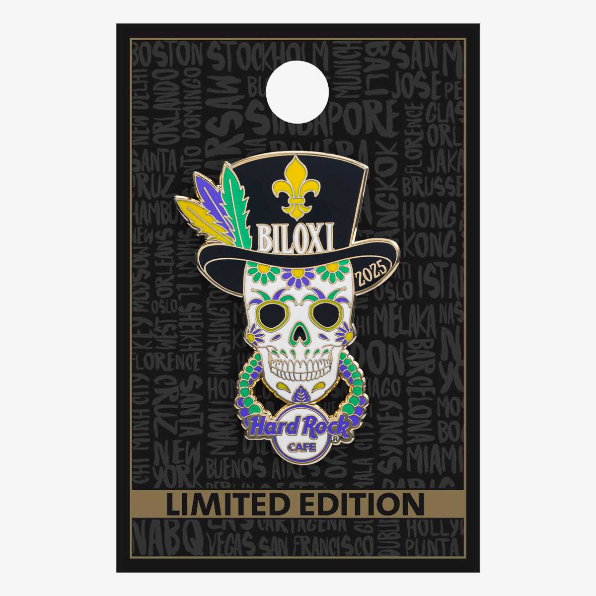 Limited Edition Biloxi Sugar Skull 2025 Pin image number 2