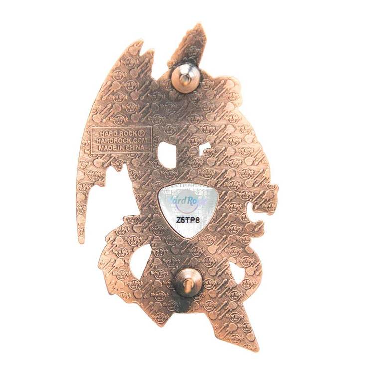 3D Dragon and Flag Guitar Pin image number 2