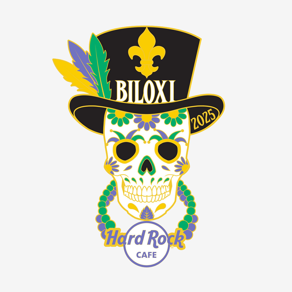 Limited Edition Biloxi Sugar Skull 2025 Pin image number 1