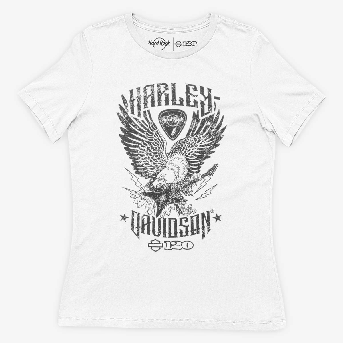 Harley Davidson Ladies Slim Fit Tee Shirt in White image number 3