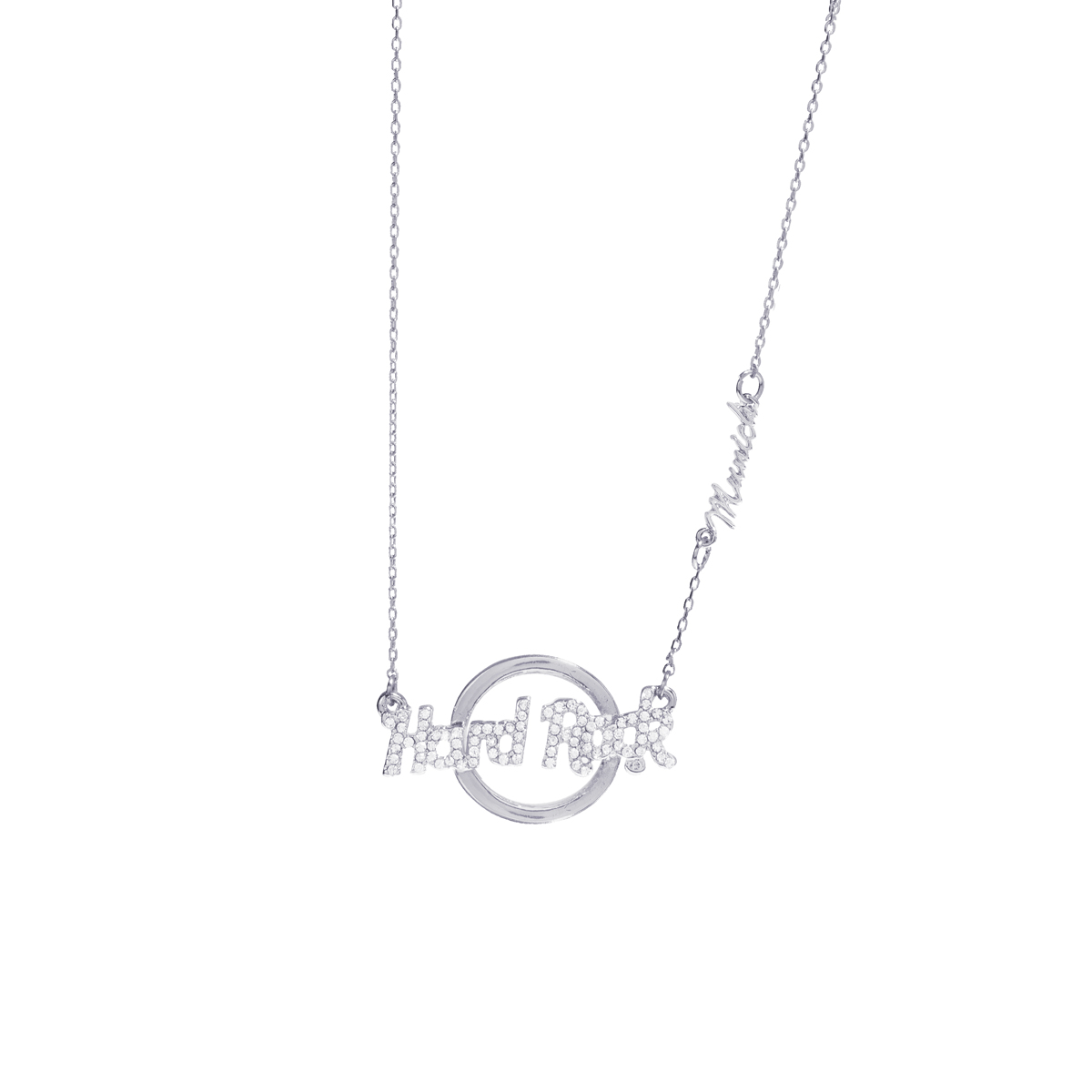Silver Logo Pendant Necklace image number 1