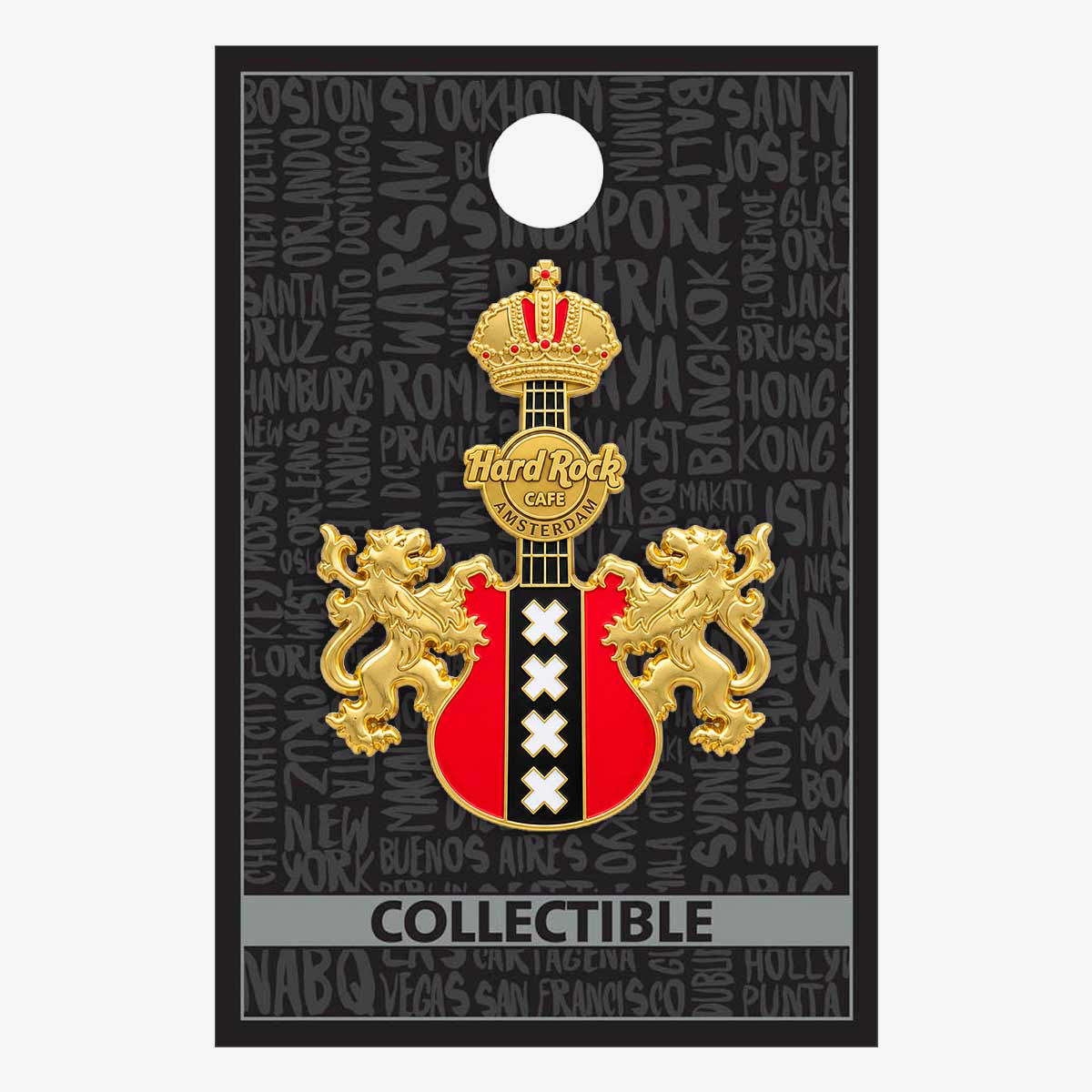 Collectible Amsterdam Coat of Arms Guitar Pin image number 2