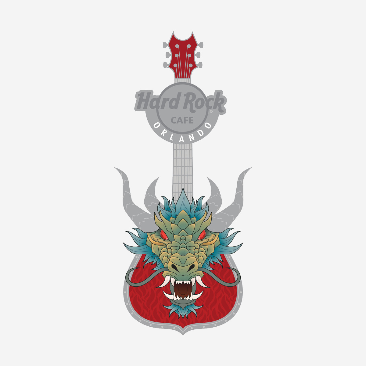 Limited Edition 3D Dragon Guitar Pin image number 1
