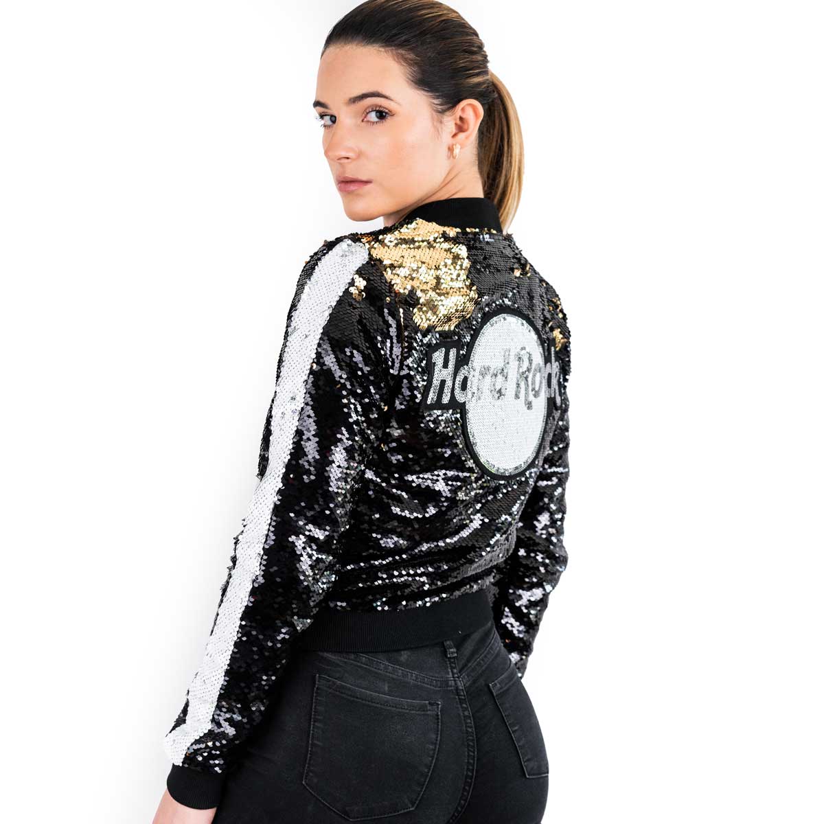 Bomber jacket hot sale with sequins