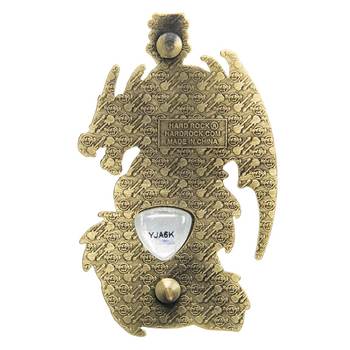 3D Dragon and Flag Guitar Pin image number 2