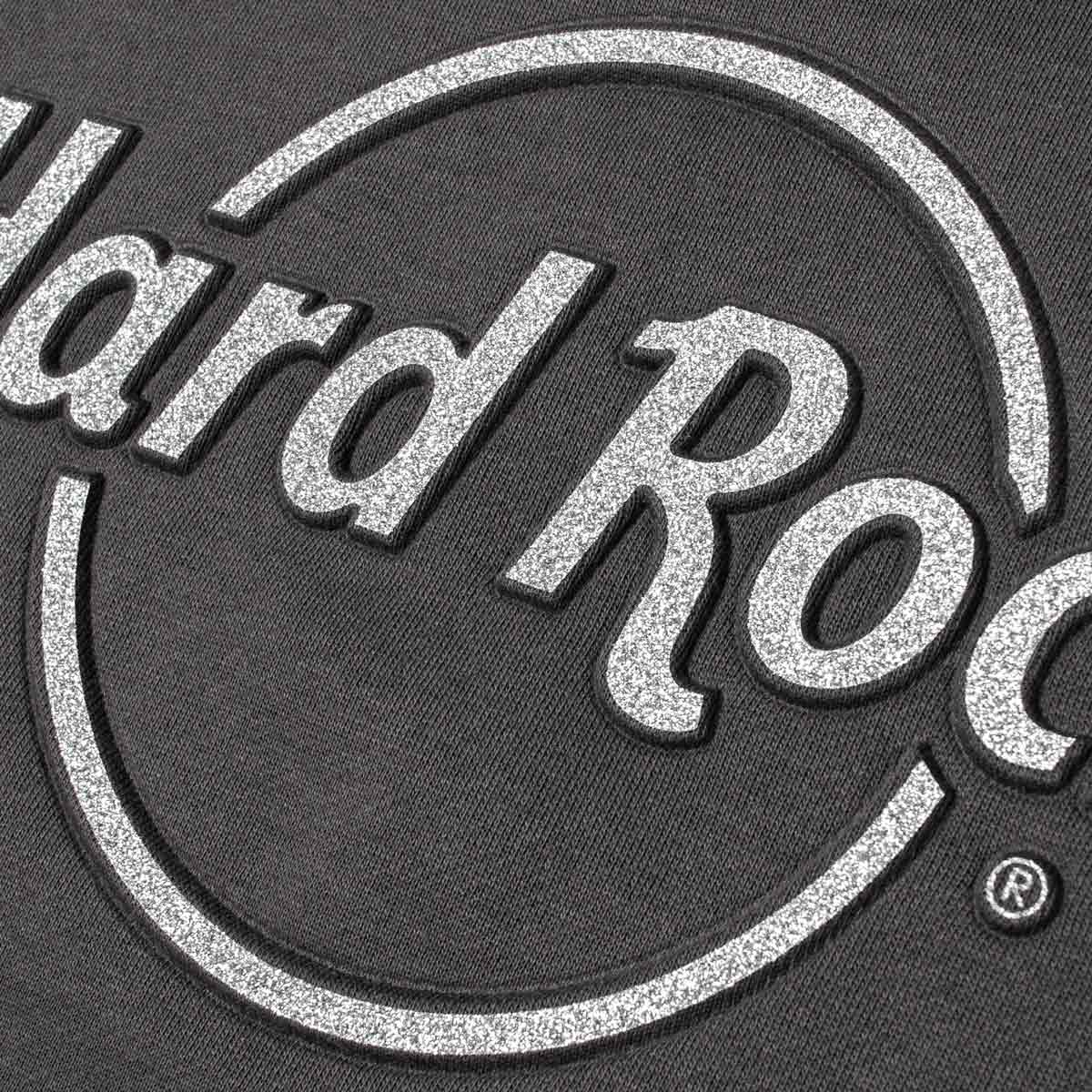 Hard Rock Glitter Logo French Terry Longsleeve Crewneck Sweatshirt image number 3
