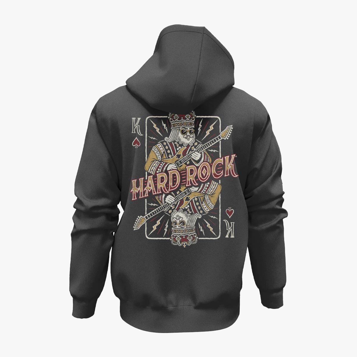 King of Spades Adult Fit Full Zip Hoodie in Charcoal image number 3