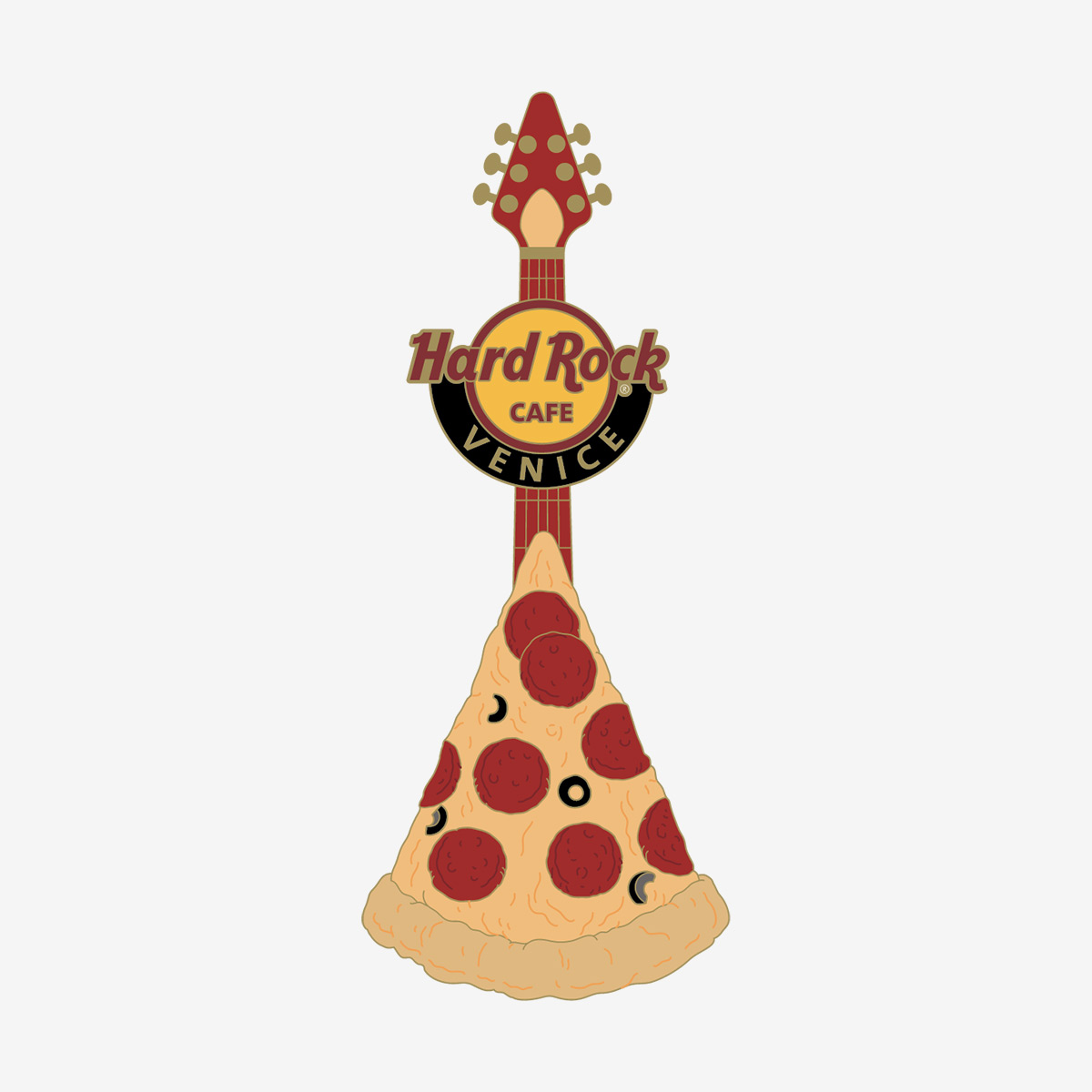 Limited Edition Venice Pizza Guitar Pin image number 1