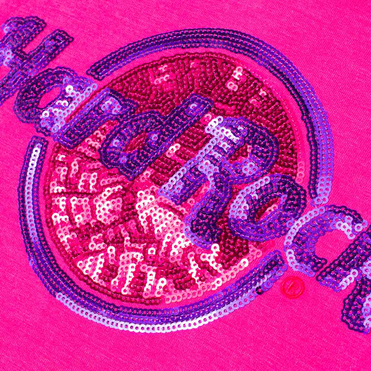 Hard Rock Sequins Logo V-neck Shortsleeve T-Shirt image number 3
