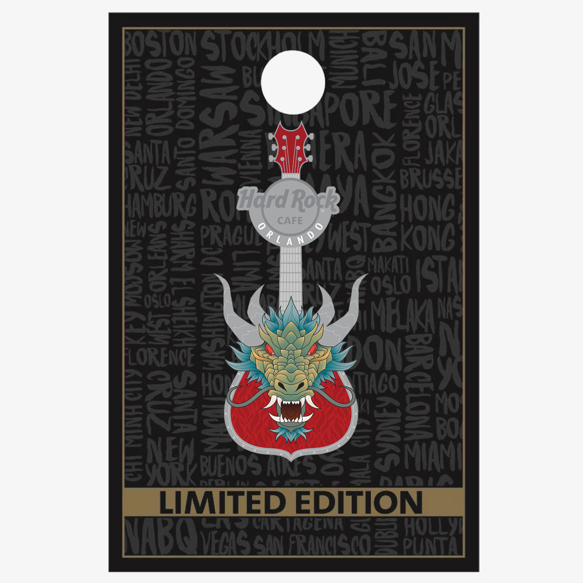 Limited Edition 3D Dragon Guitar Pin image number 2