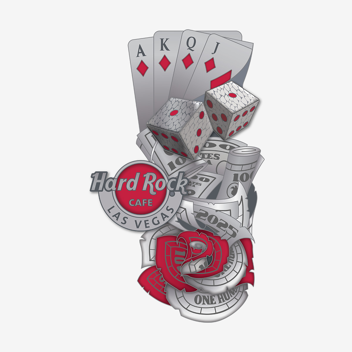 Limited Edition Las Vegas Poker Snake Pin image number 1