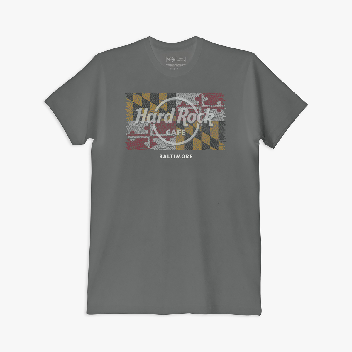 Repeat City Local Flag Tee In Charcoal Gray image number 1