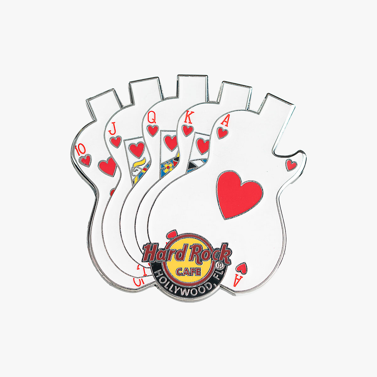 Royal Flush in Hearts Special Event Pin image number 1