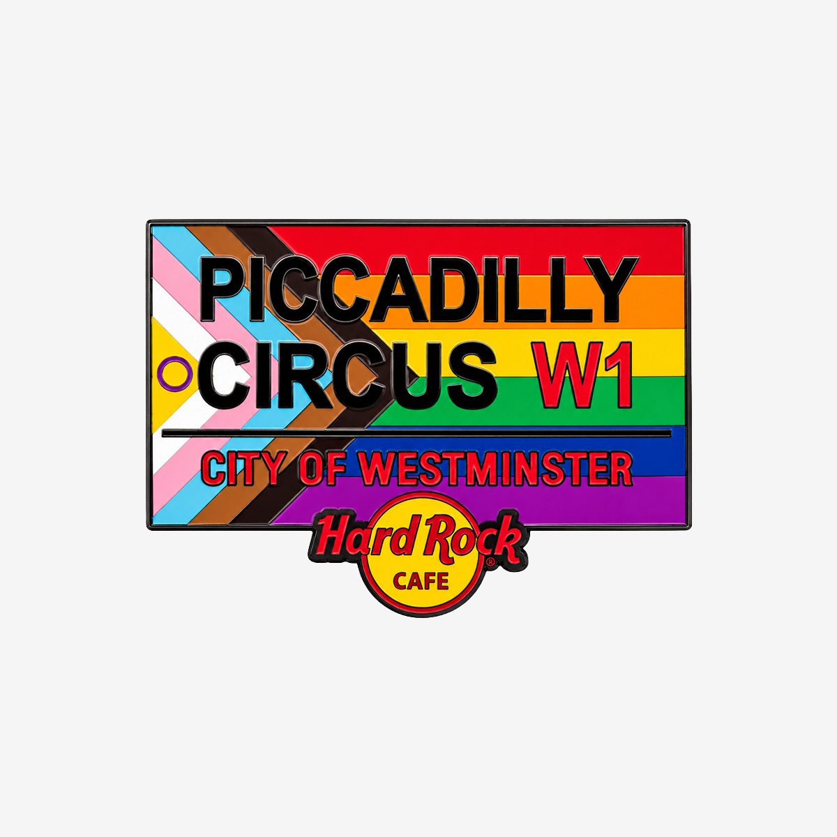 Collectible Piccadilly Circus Pride Street Sign Pin image number 1