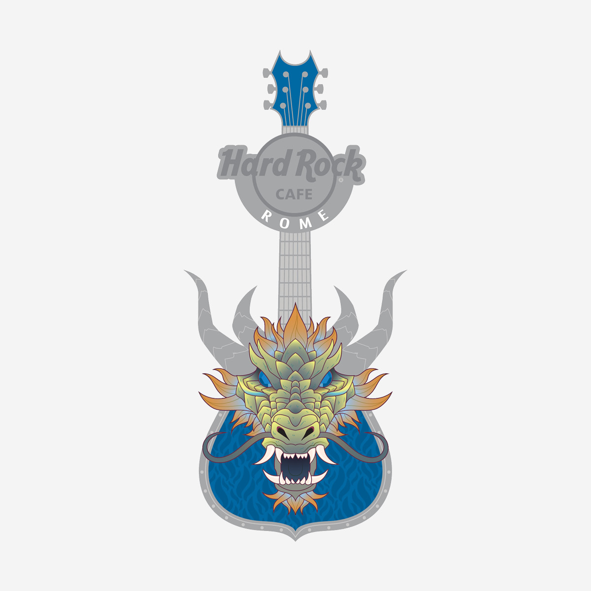 Limited Edition 3D Dragon Guitar Pin image number 1