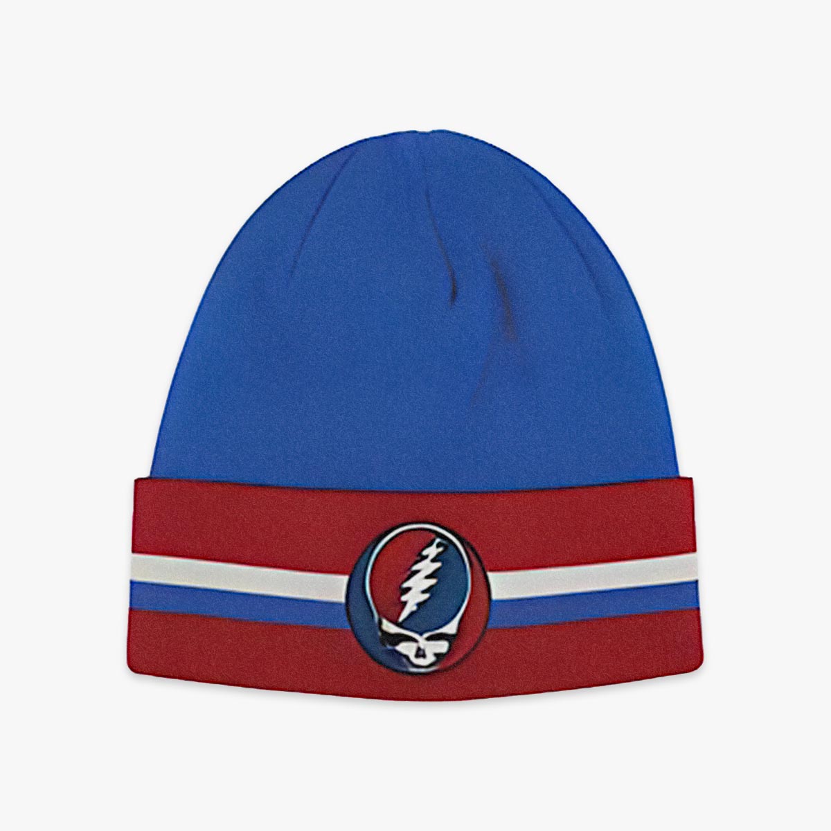 Mens Grateful Dead Knit Beanie Blue image number 1