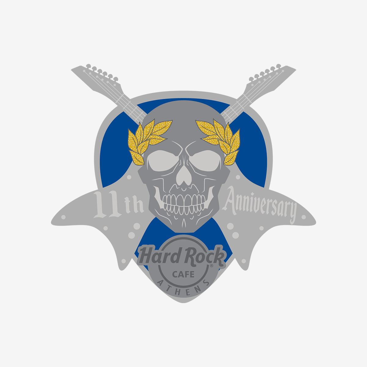 Athens 11th Anniversary Skull Pin image number 1